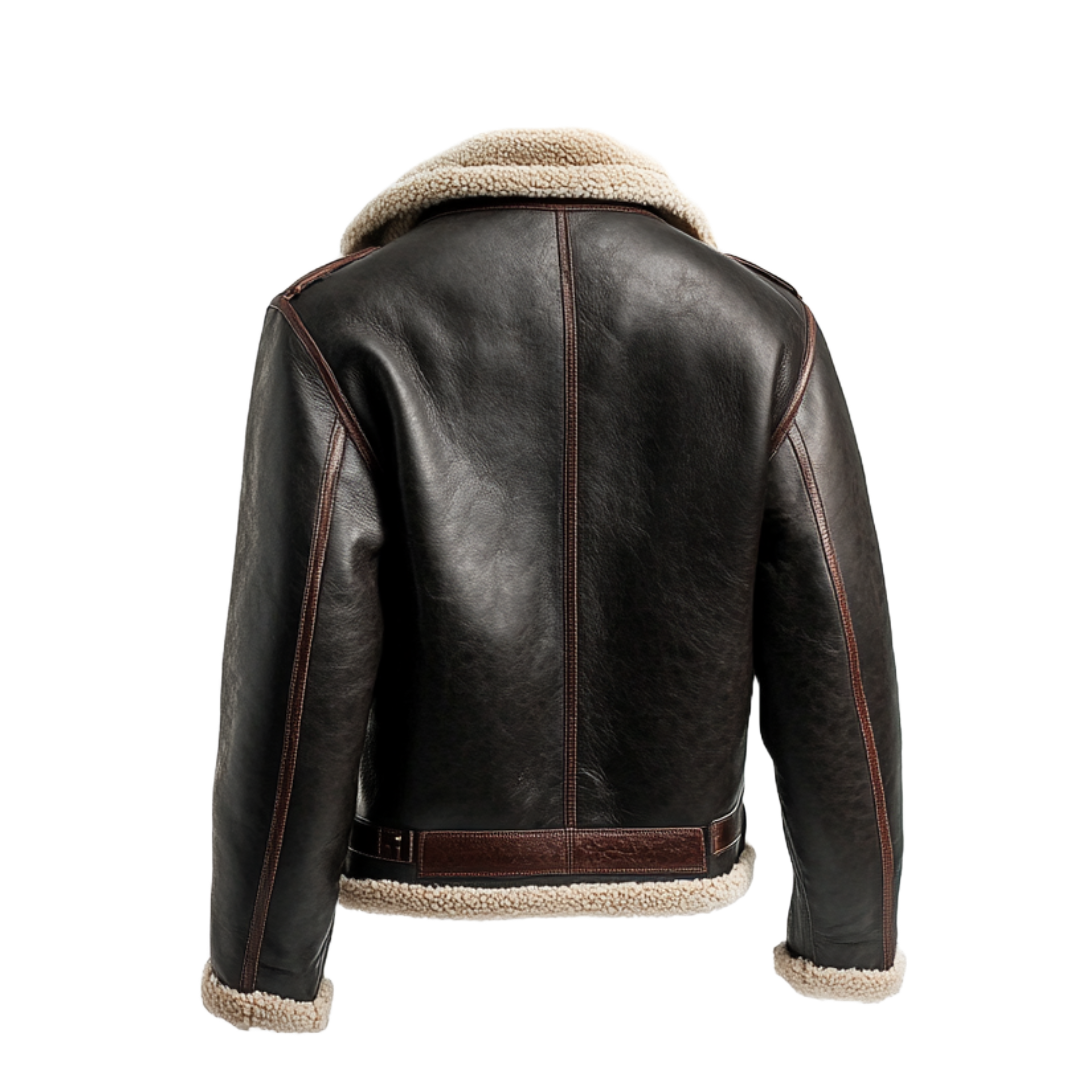 Women's Aviator Shearling Leather Jacket – Real Leather