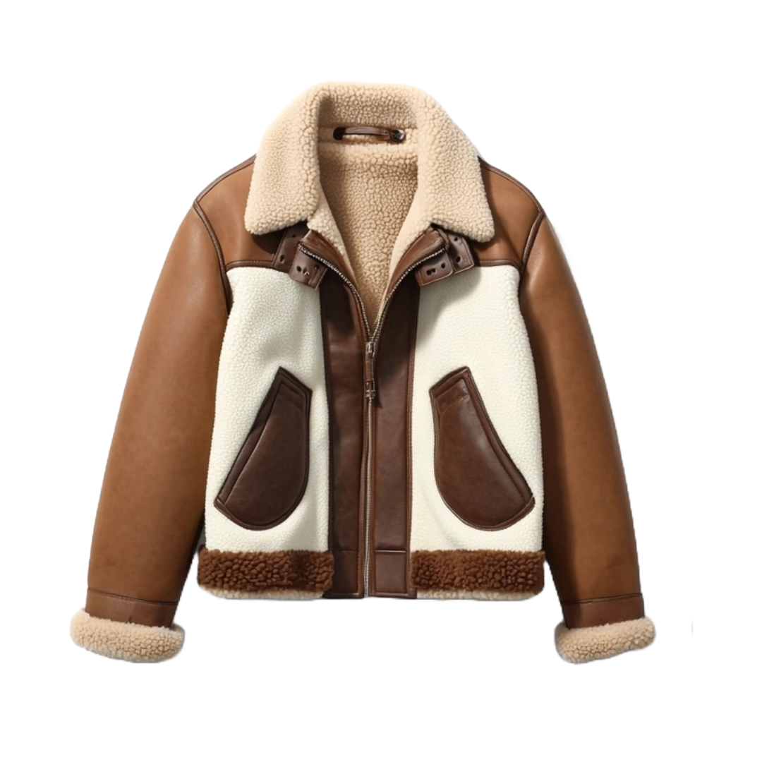 Men's Brown and White Sherpa