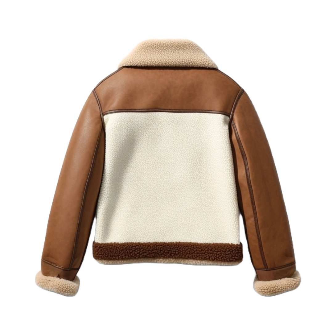 Men's Brown and White Sherpa