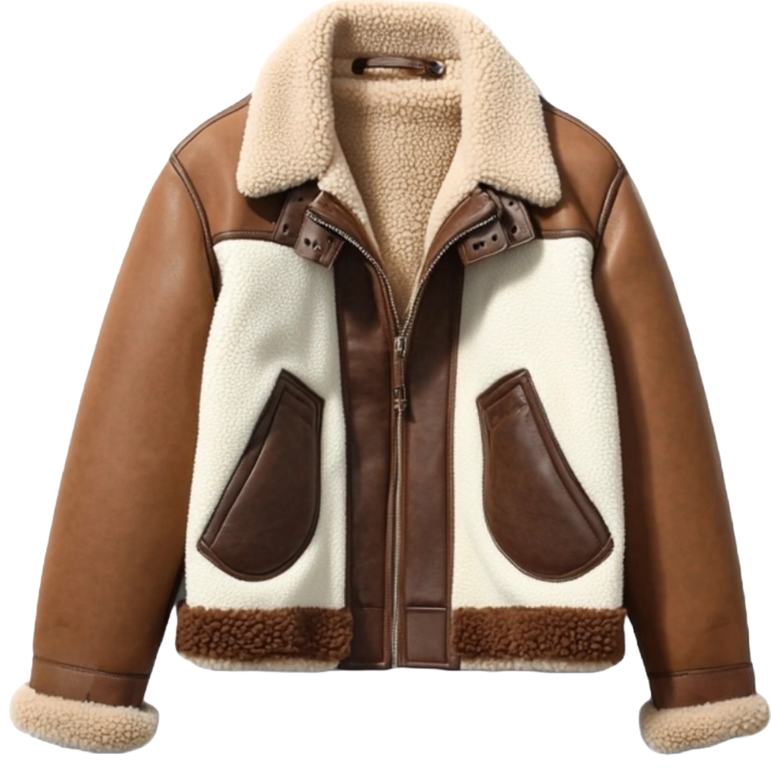 Men's Brown and White Sherpa